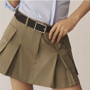 Anthropologie Pilcro Cargo Skort Pockets Green Womens 32 ruffles preppy summer